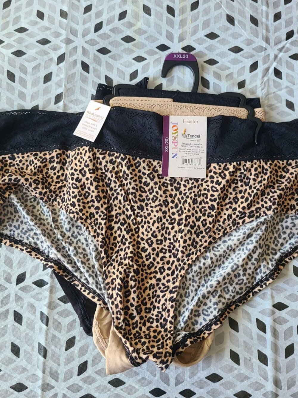 Joyspun Women's Modal and Lace Hipster Panties 3-Pack Size XXL (20)